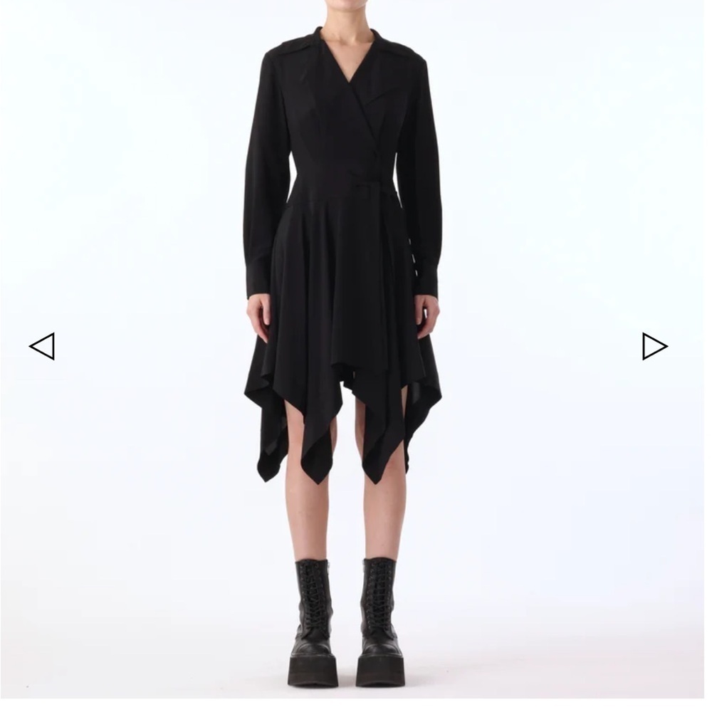 JASON WU L/S SILK CDC HANDKERCHEIF HEM DRESS - Picture 2 of 5